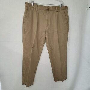 Izod Pants Men 40x30 (Actual 40x29) Khaki Chino Straight Leg Golf Preppy Office‎